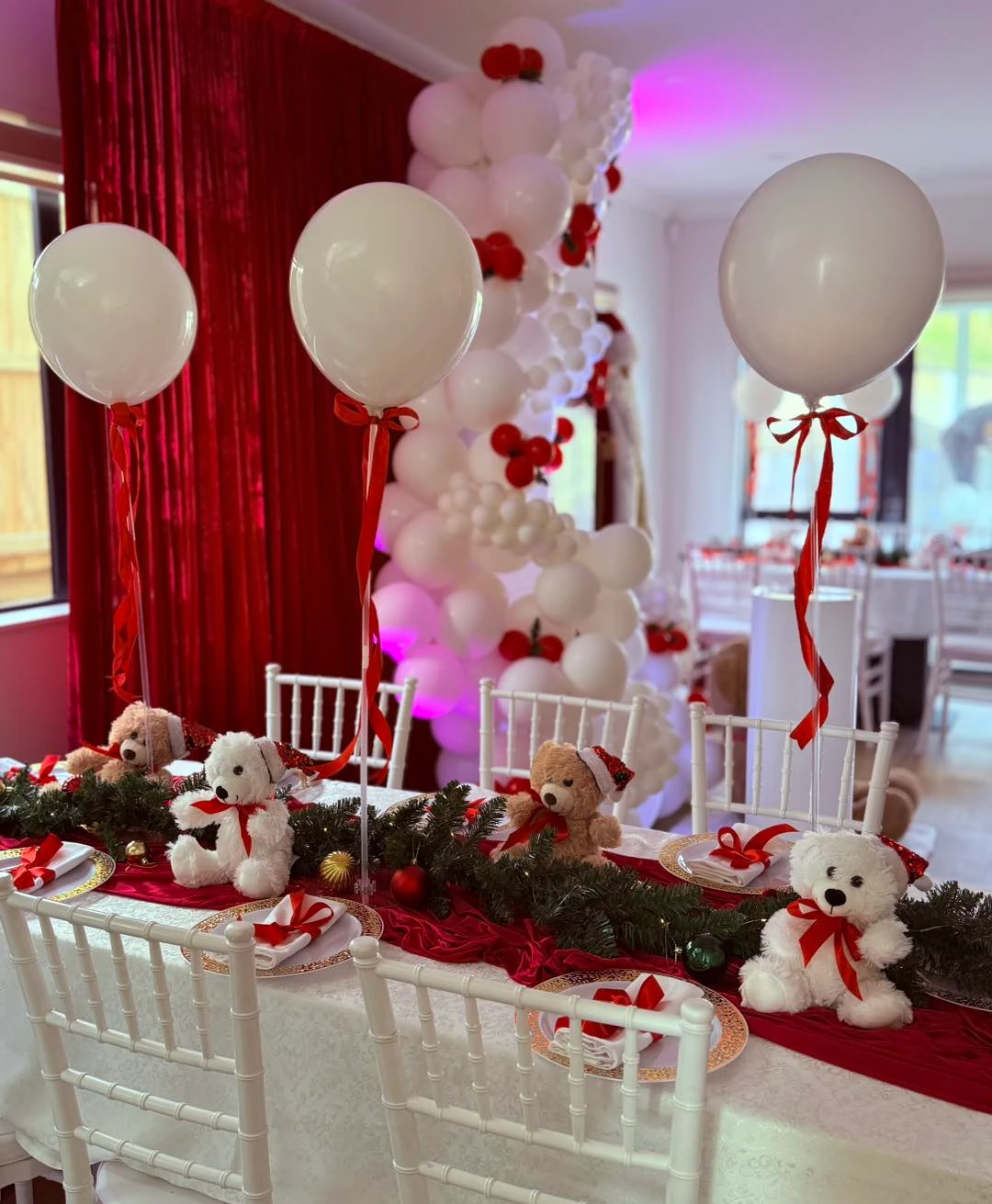 Plush Bear Table Accents santa baby shower ideas