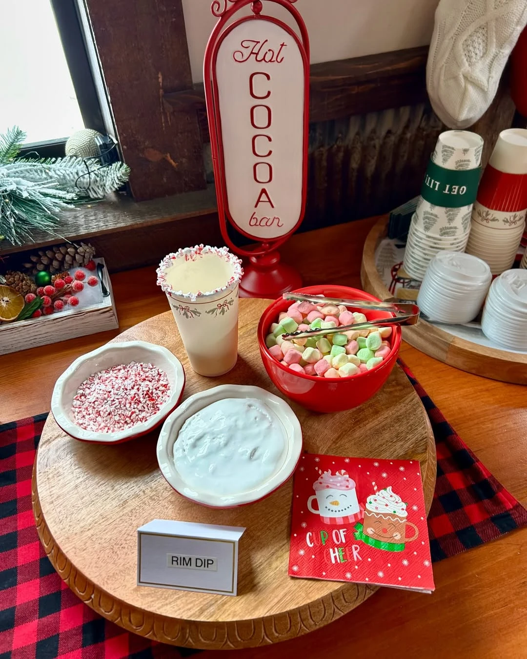 Custom Cocoa Rim Station santa baby shower ideas