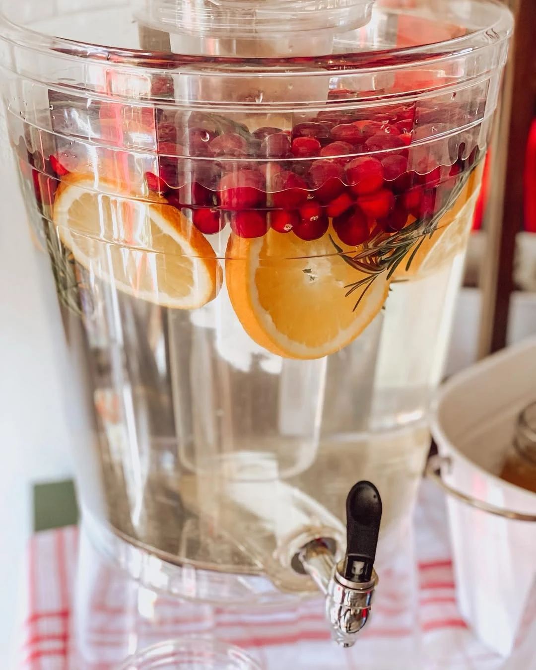 Infused Holiday Refreshment Displays santa baby shower ideas