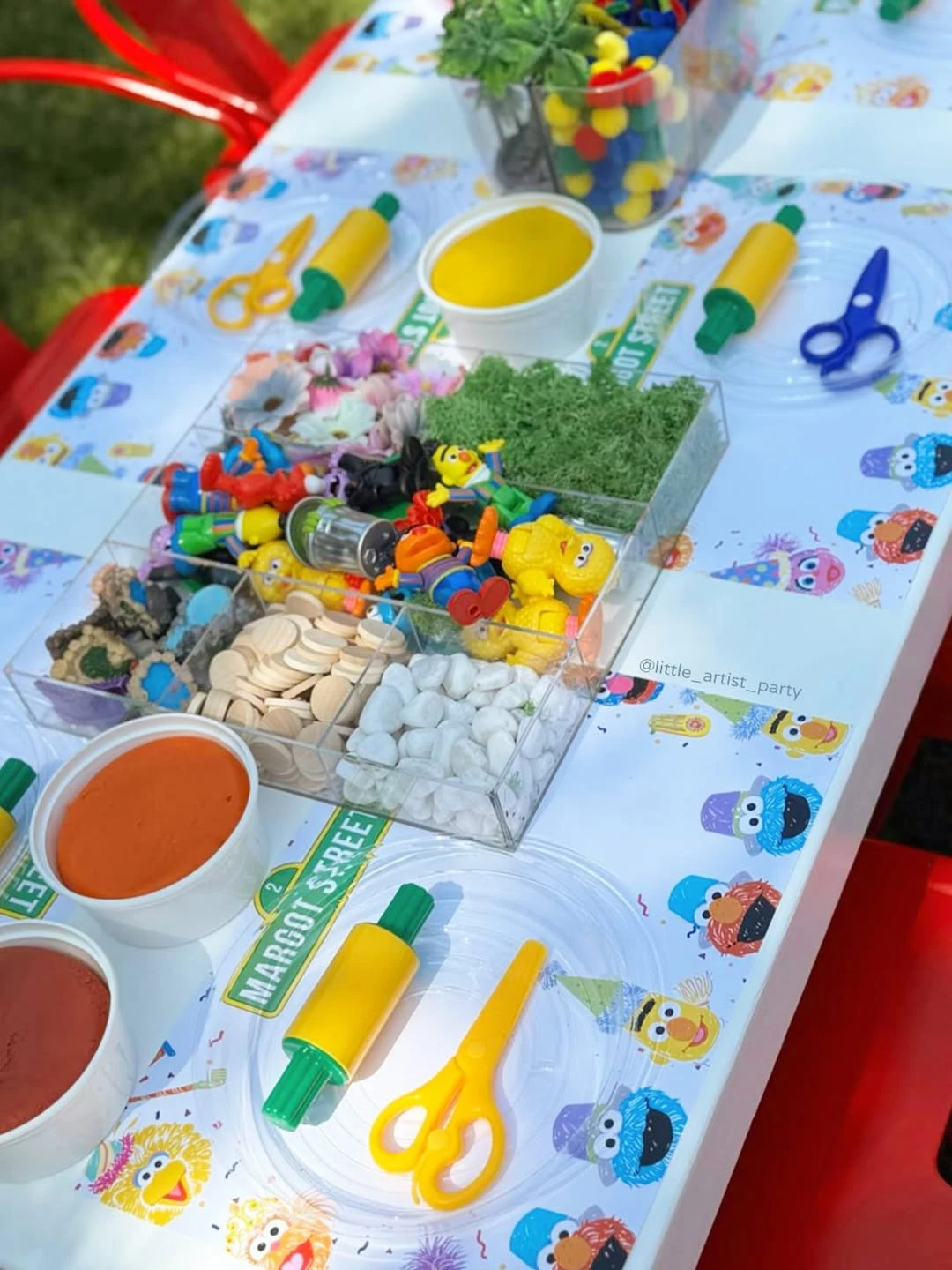 Sensory Neighborhood Creation Station sesame street birthday party ideas