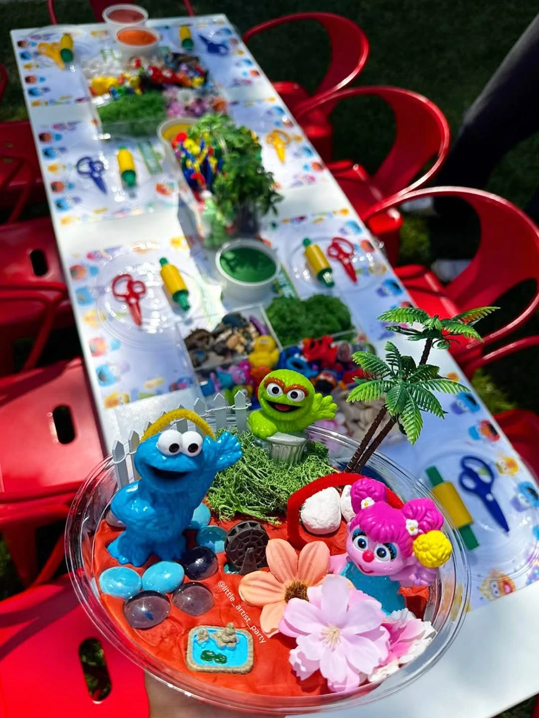 Sensory Neighborhood Creation Station sesame street birthday party ideas