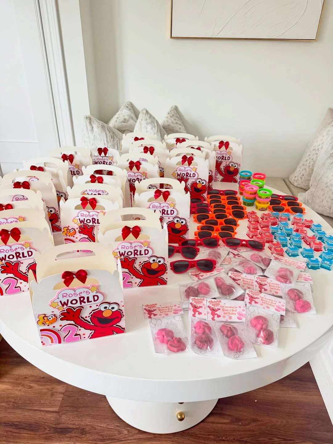 Curated Character Favor Boxes sesame street birthday party ideas
