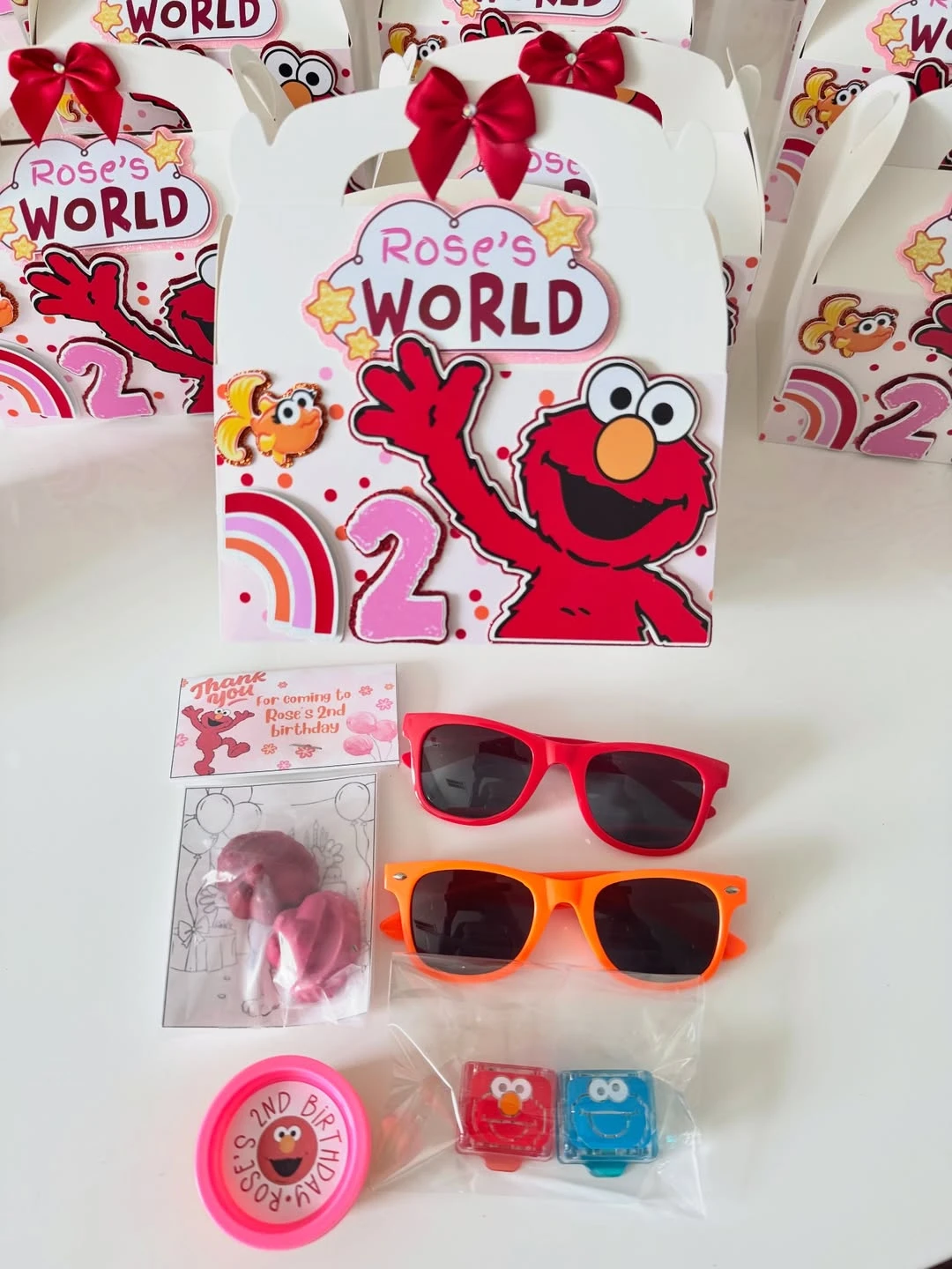Curated Character Favor Boxes sesame street birthday party ideas