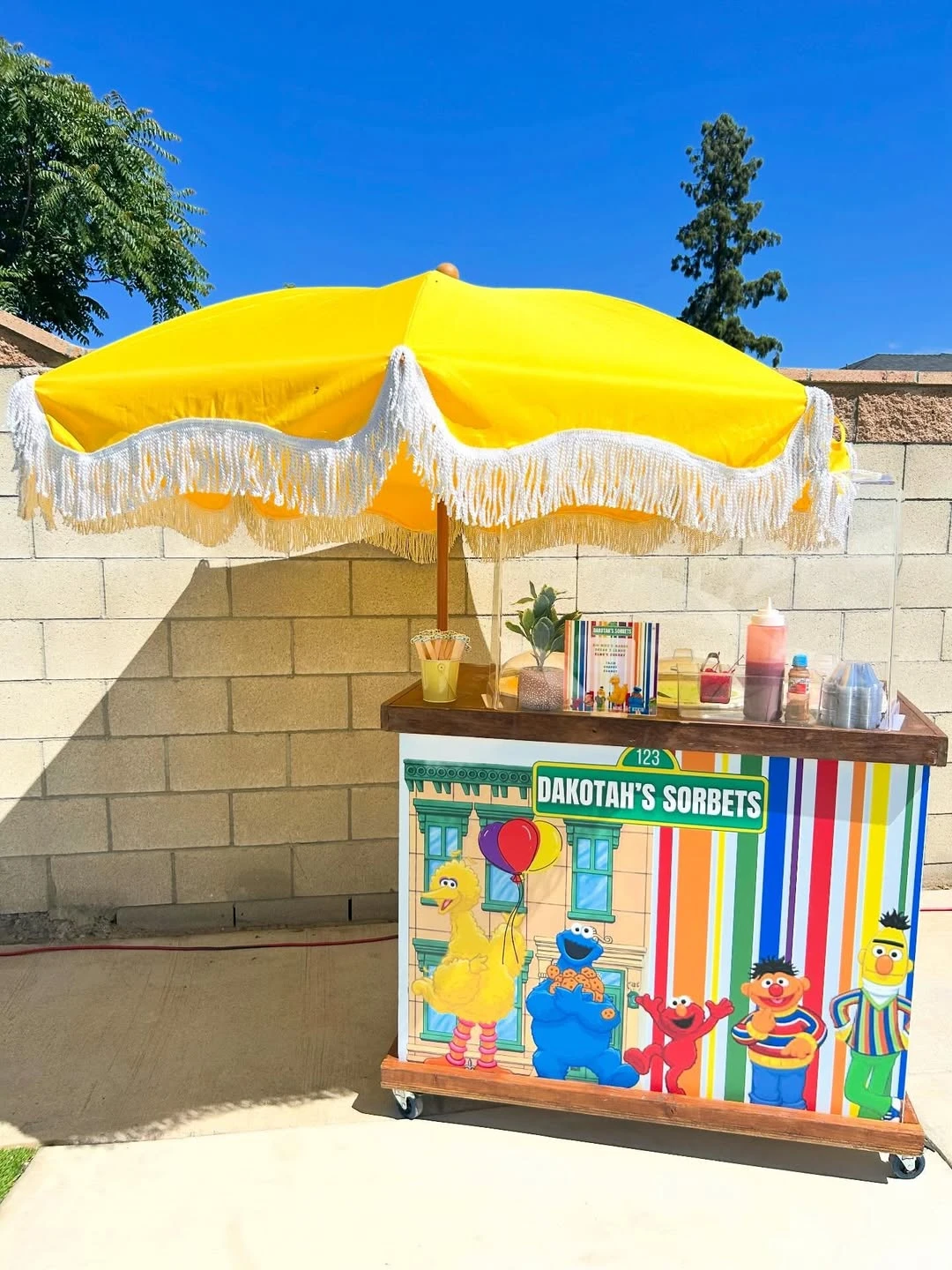 Custom Neighborhood Refreshment Station sesame street birthday party ideas