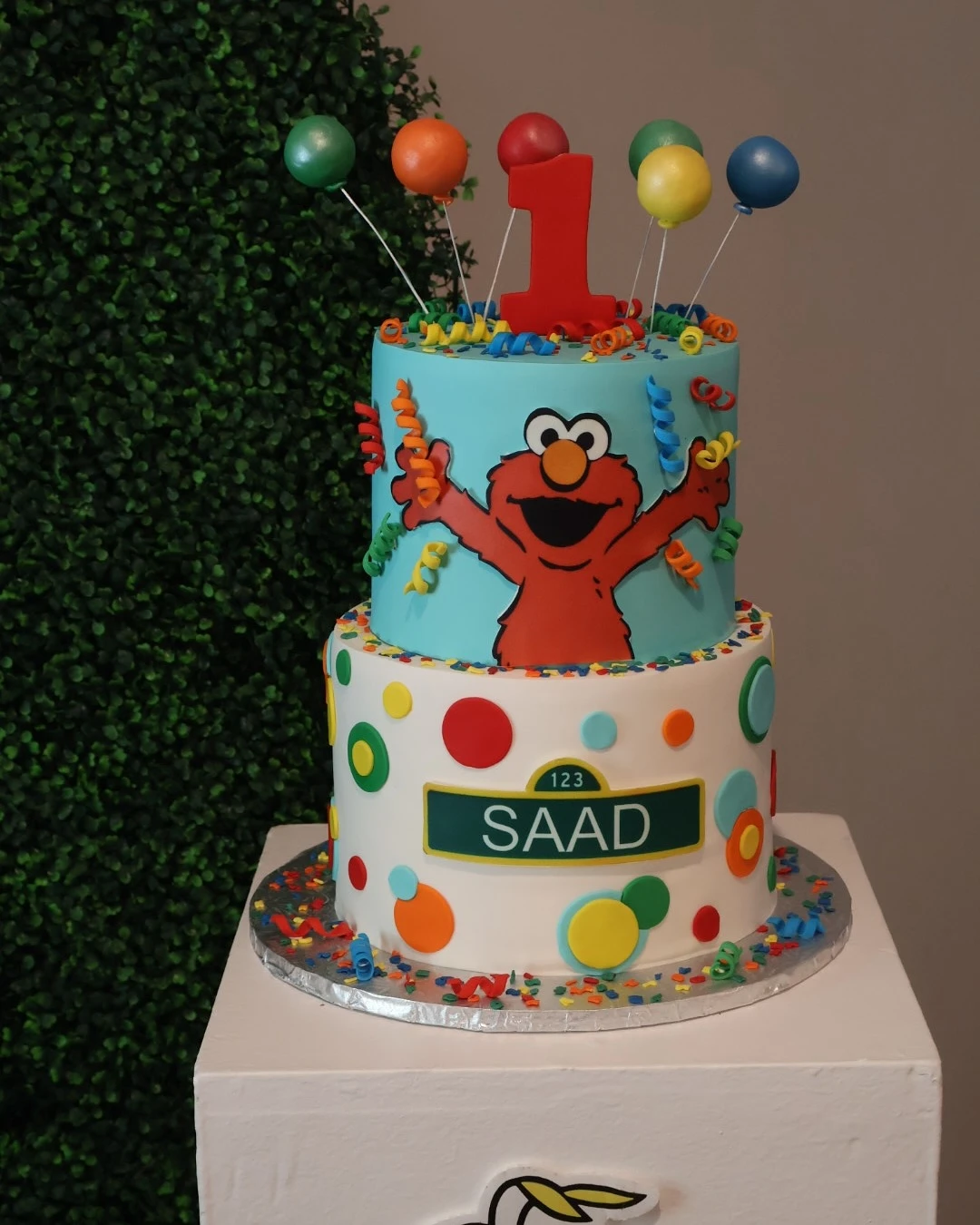 Personalized Street Sign Cake sesame street birthday party ideas