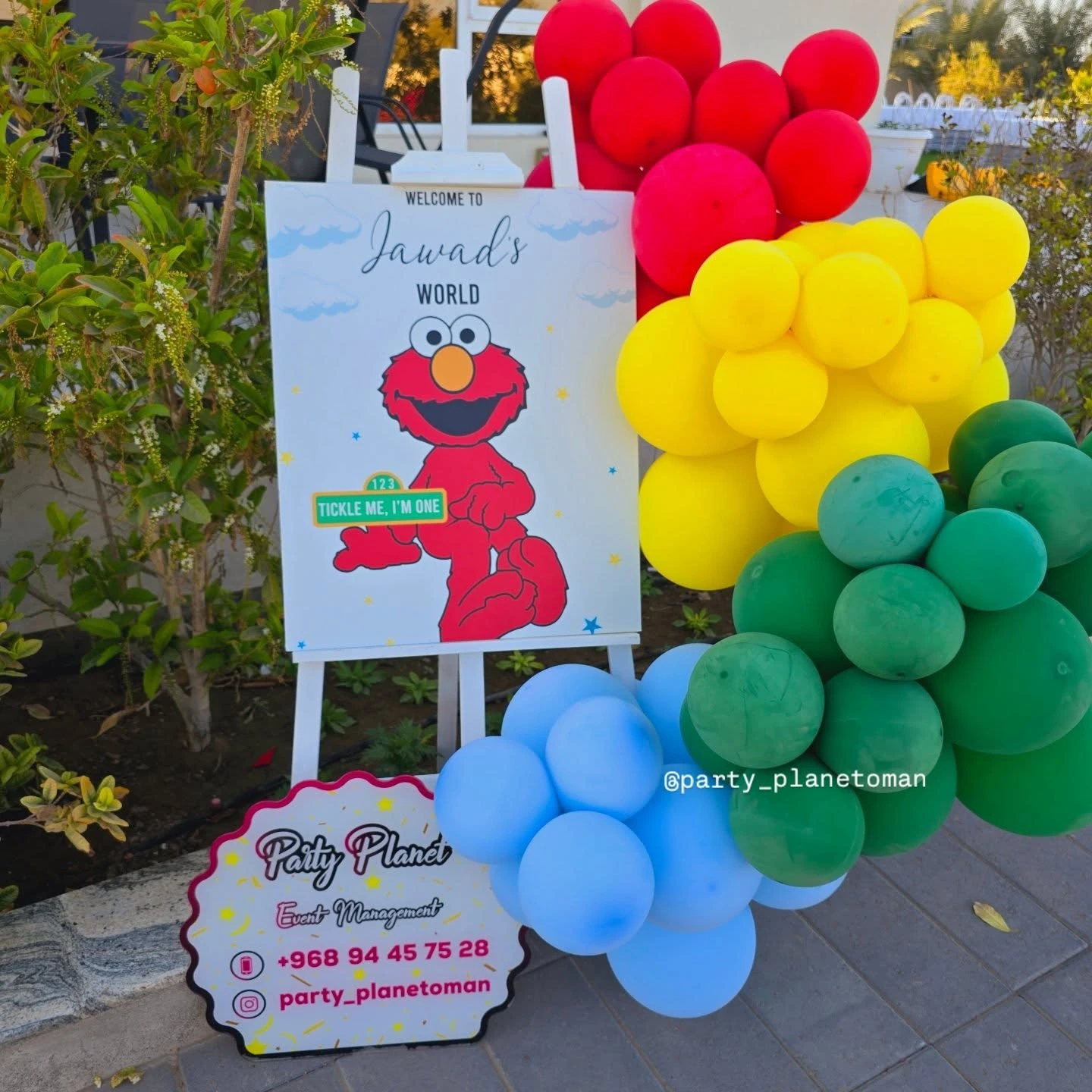 Primary Color Welcome Station sesame street birthday party ideas