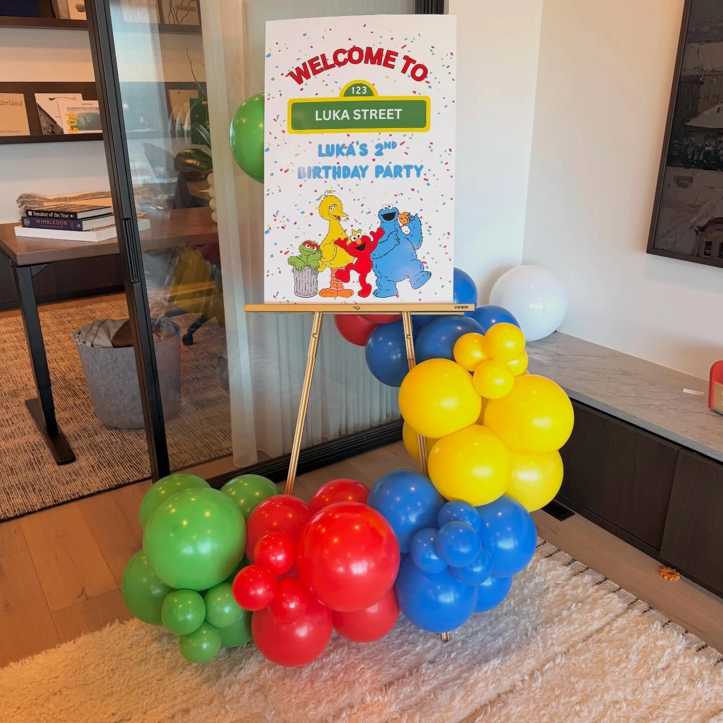 Personalized Entryway Greeting sesame street birthday party ideas