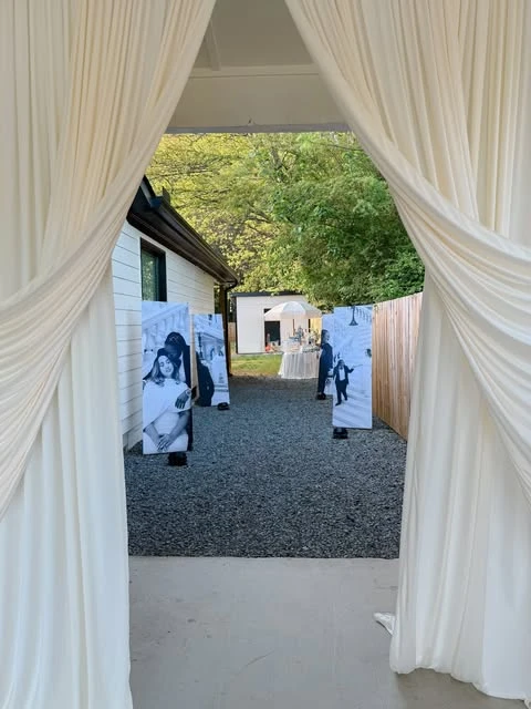 Draped Courtyard Entry small engagement party ideas