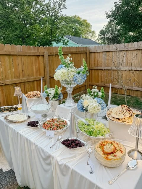 Luminous Buffet Design small engagement party ideas