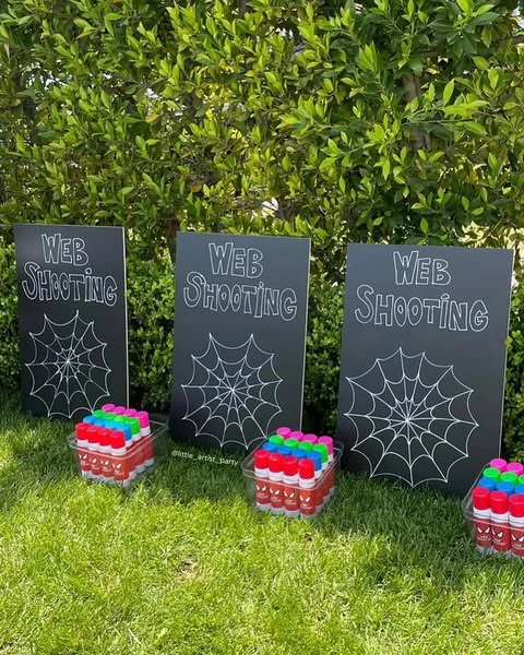 Silly String Web Range spiderman birthday party ideas