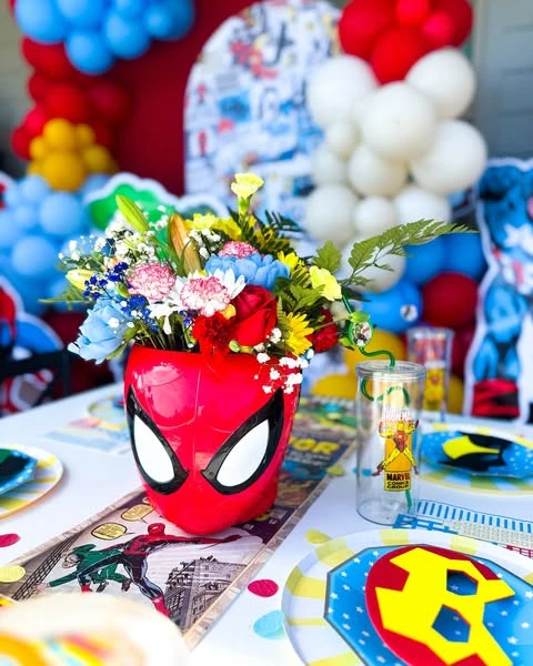 Cityscape Party Backdrop spiderman birthday party ideas