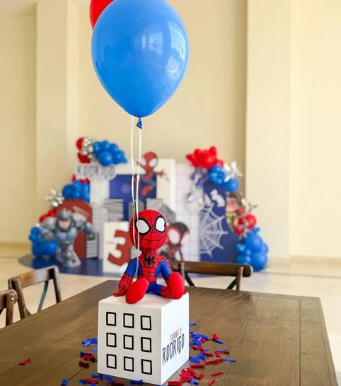 Skyscraper Character Risers spiderman birthday party ideas