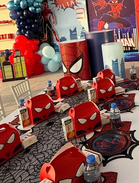 Multi-Level Cityscape Scenes spiderman birthday party ideas