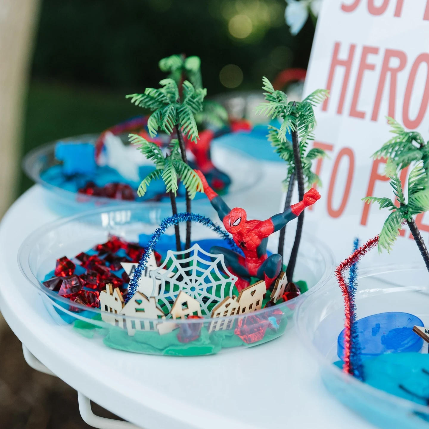 Heroic City-Building Station spiderman birthday party ideas