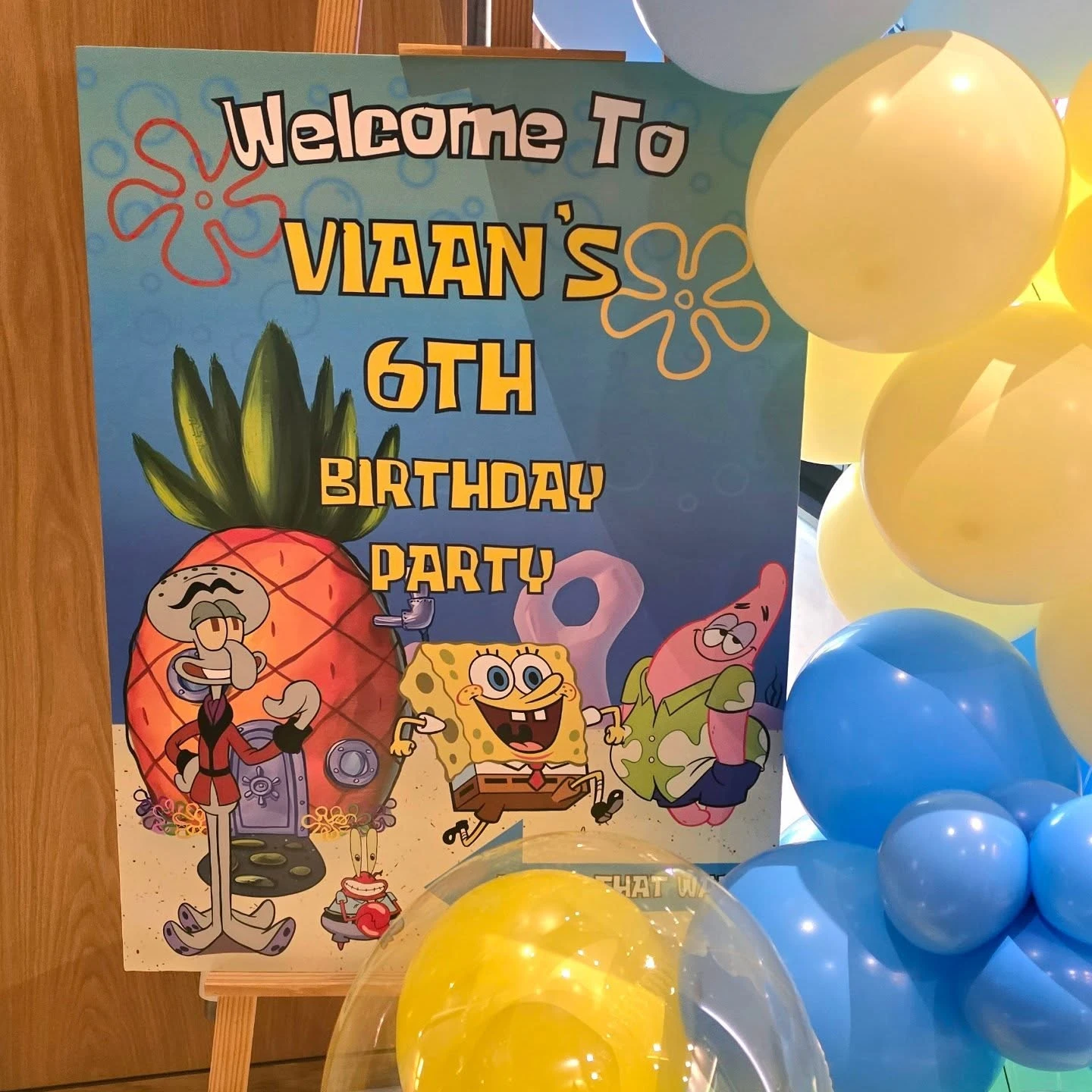 Greet Guests at Bikini Bottom spongebob birthday party
