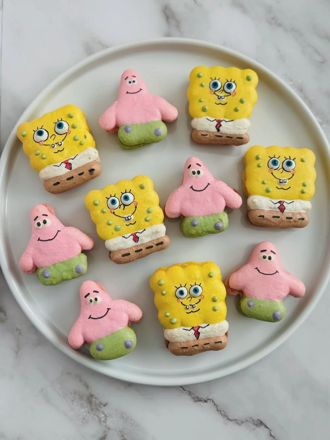 Character Macaron Platters spongebob birthday party