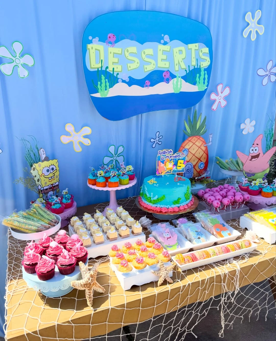 Arrange a Bikini Bottom Treat Table spongebob birthday party