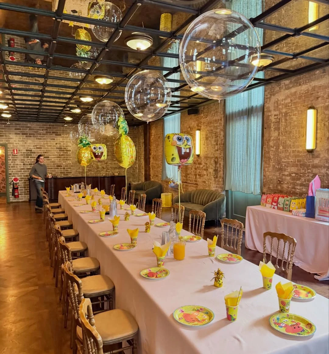 Float Bubbles Over Tables spongebob birthday party