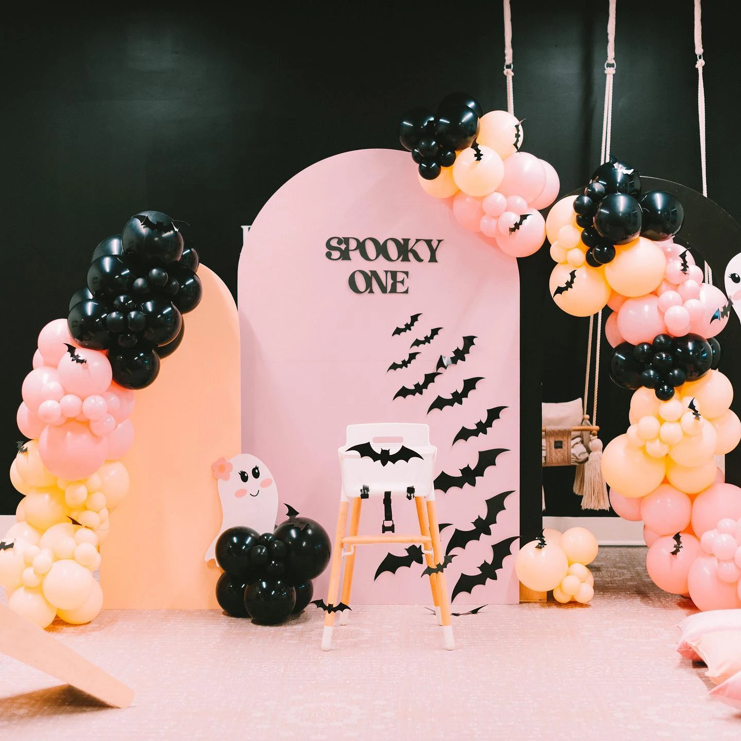 Arched Bat Smash Station spooky one first birthday