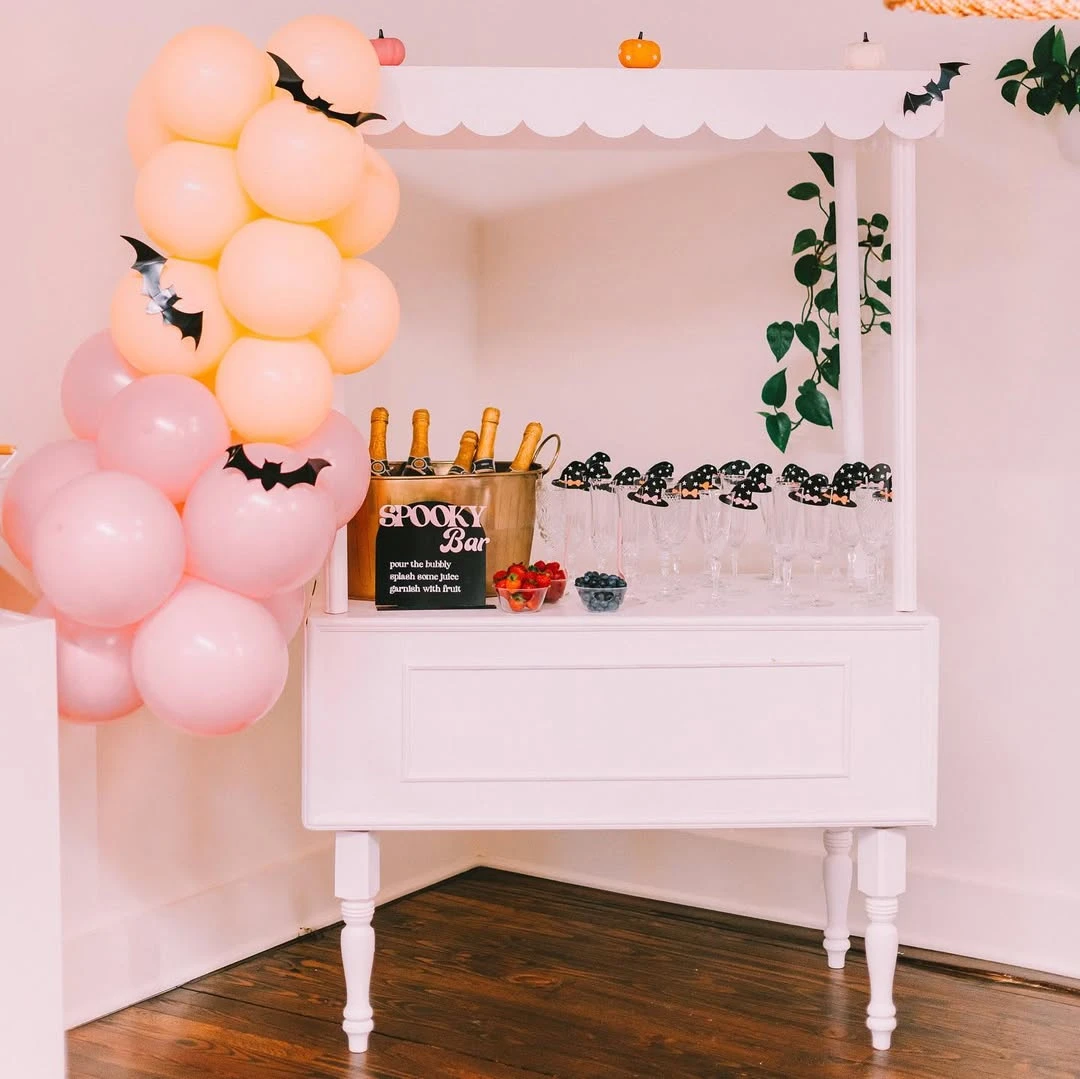 Pastel Spooky Bar Cart spooky one first birthday