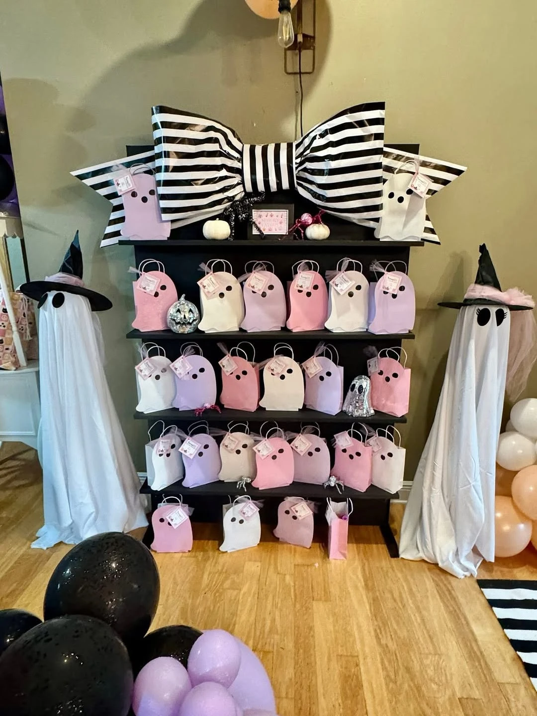 Tiered Ghost Bag Station spooky one first birthday
