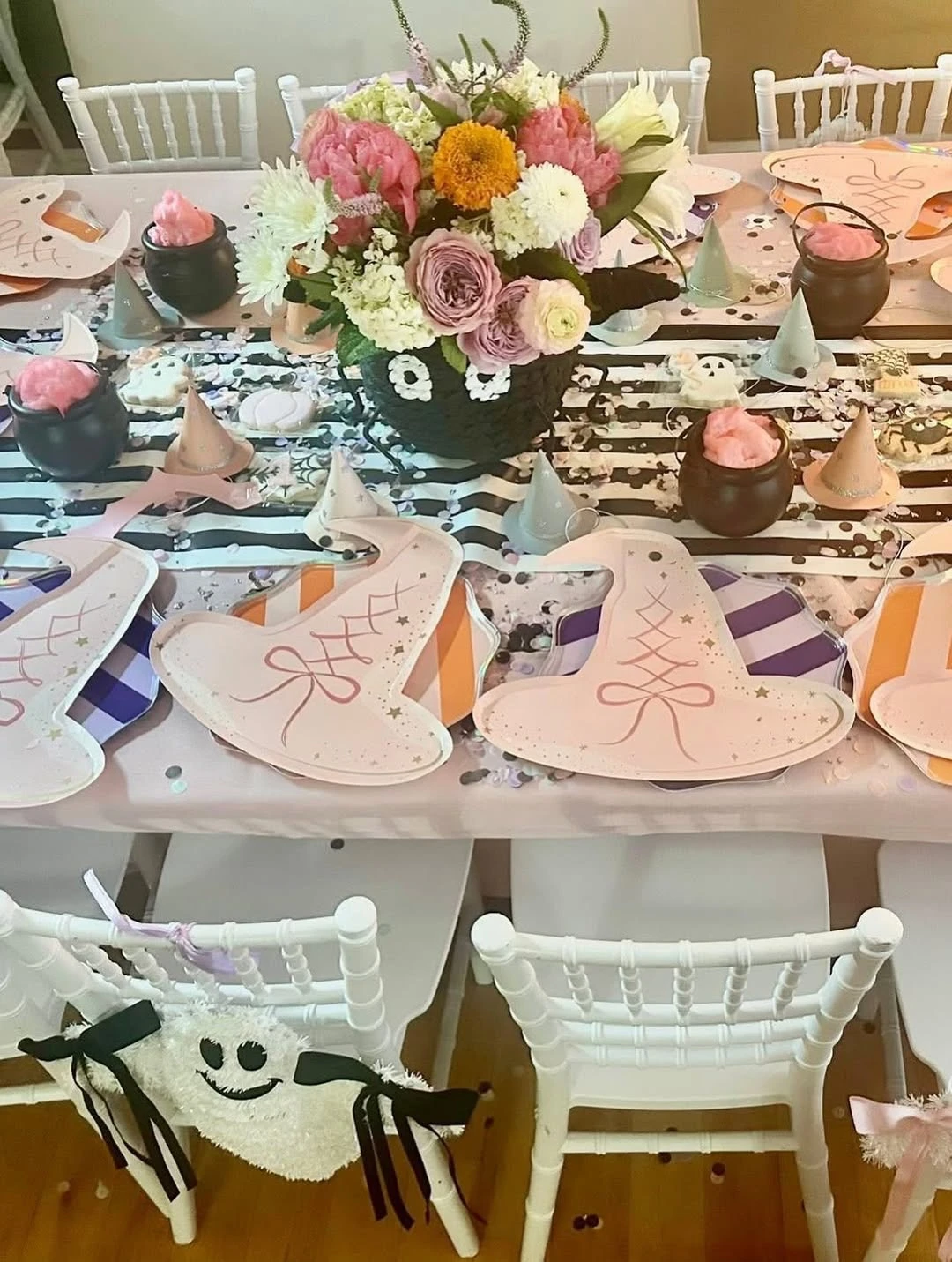 Witchy Pastel Table Setting spooky one first birthday