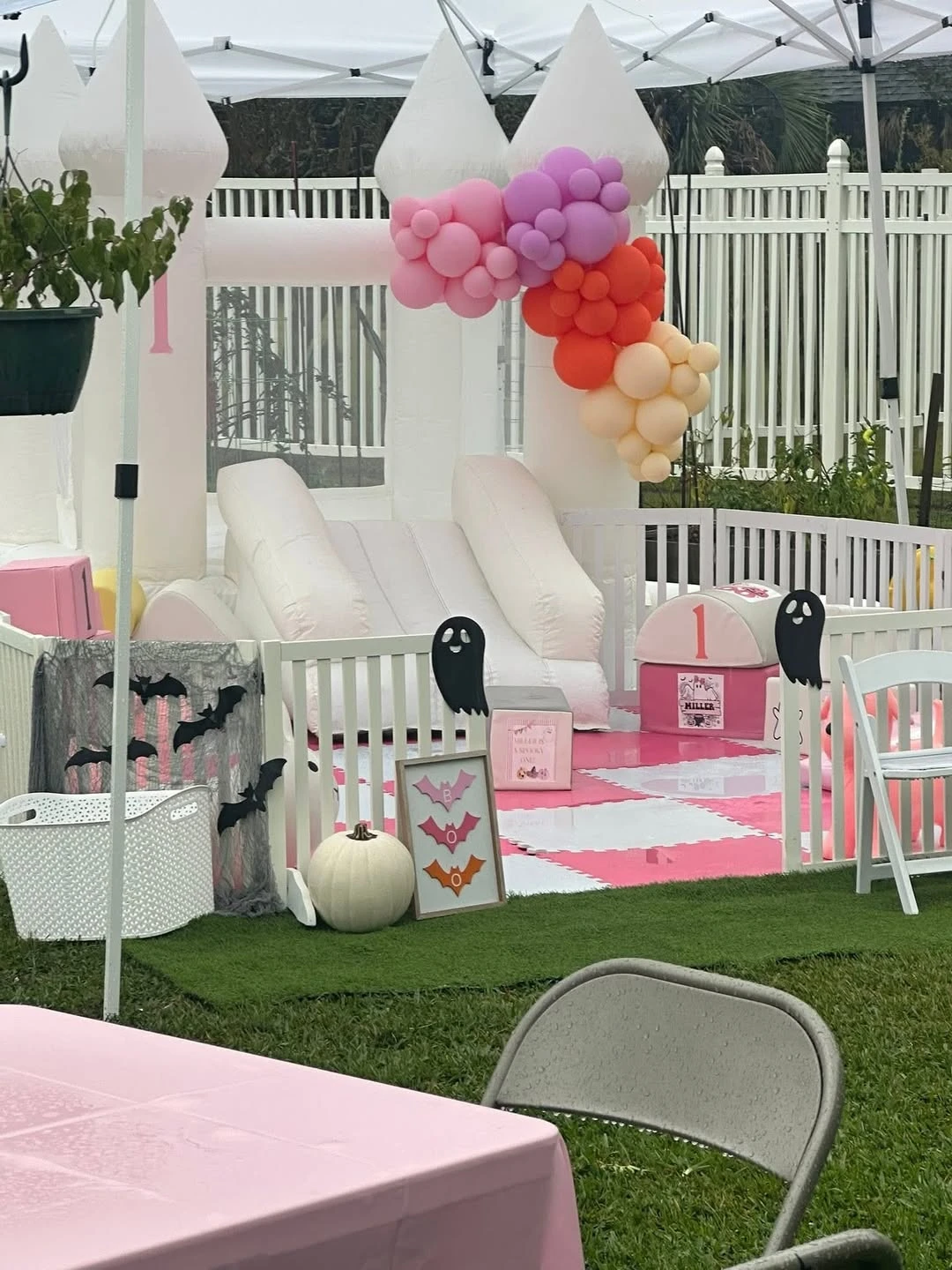 Themed Inflatable Play Zone spooky one first birthday