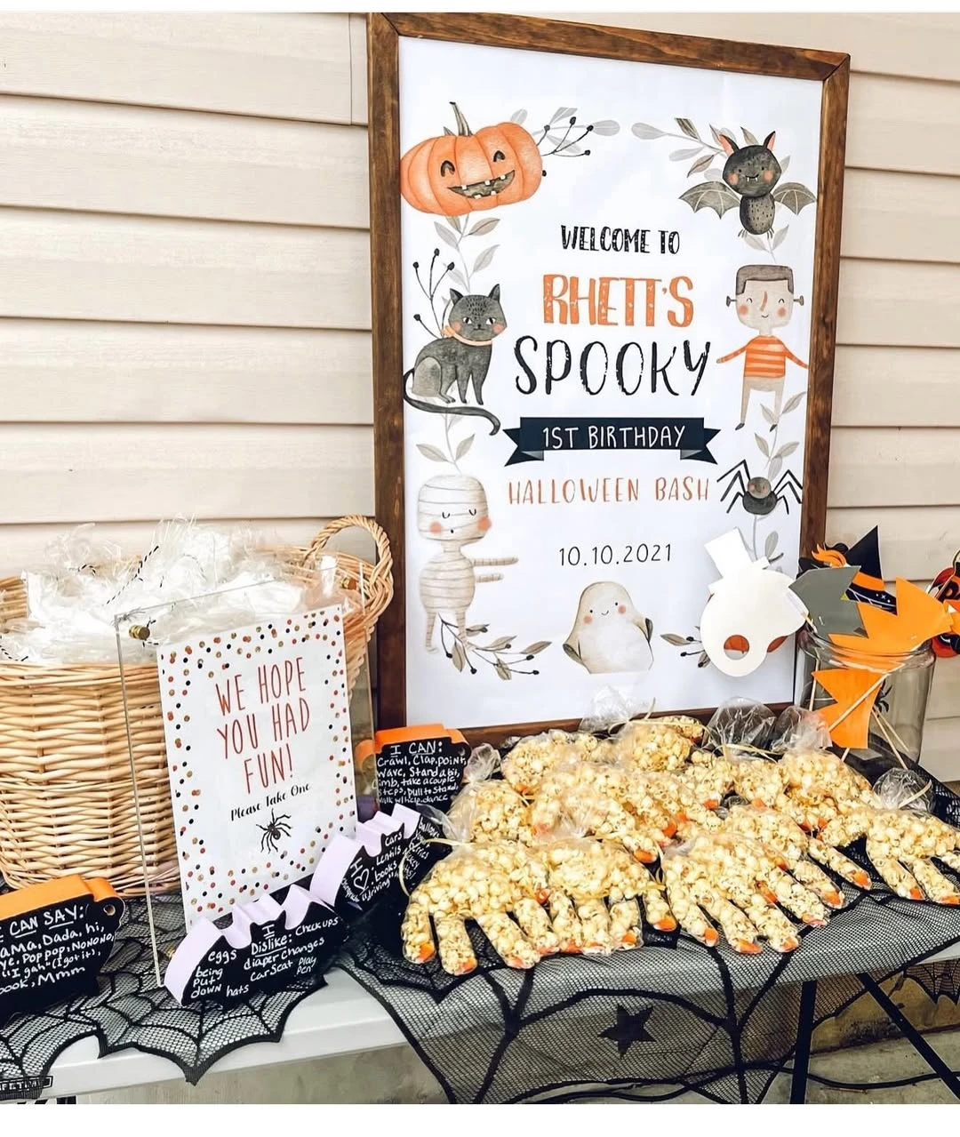 Milestone Welcome Station spooky one first birthday