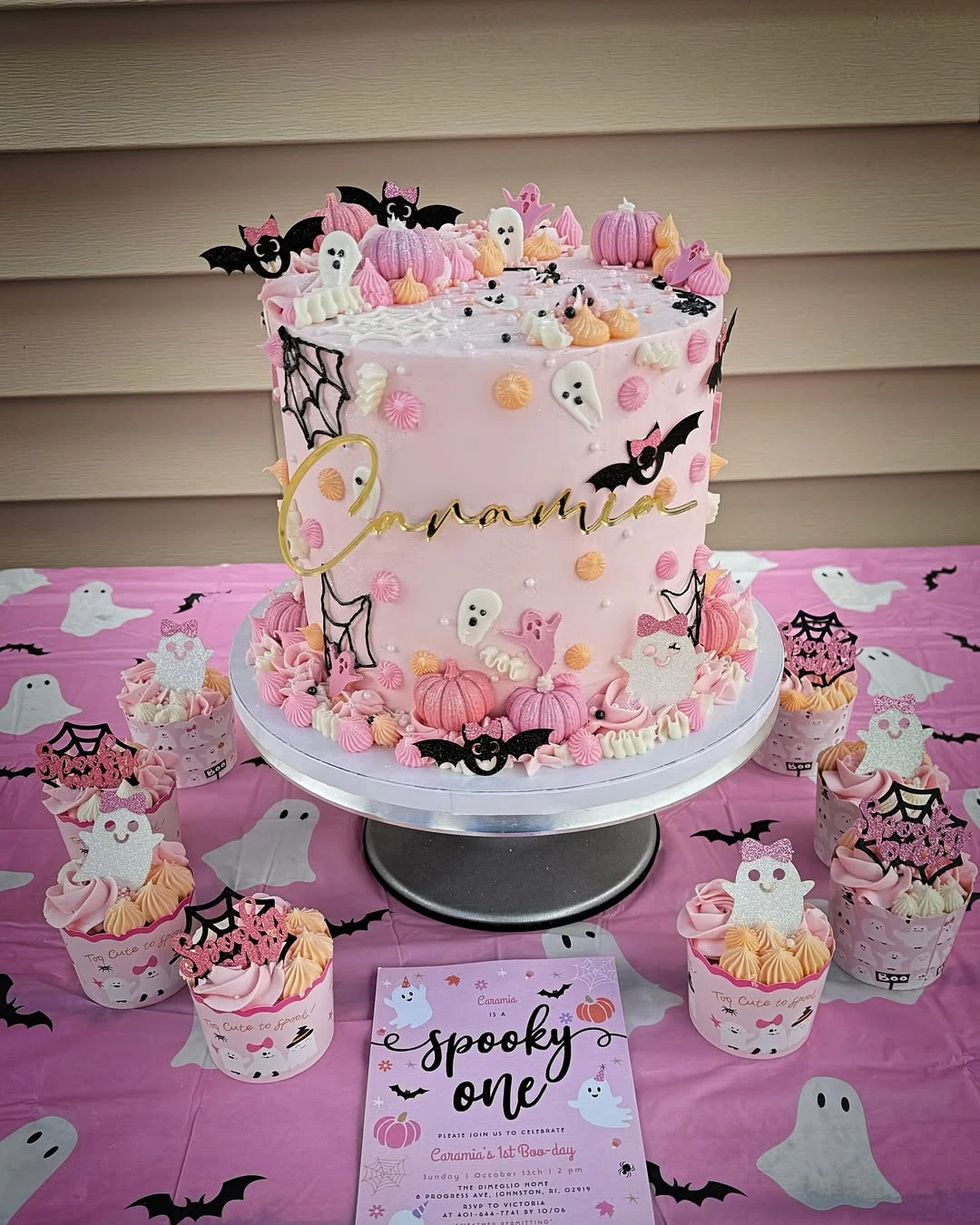 Spooky One Pink Desserts spooky one first birthday
