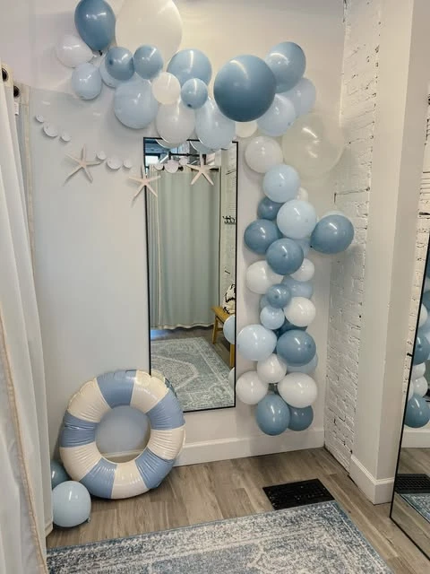 Coastal Blue Balloon Garland the summer i turned pretty birthday