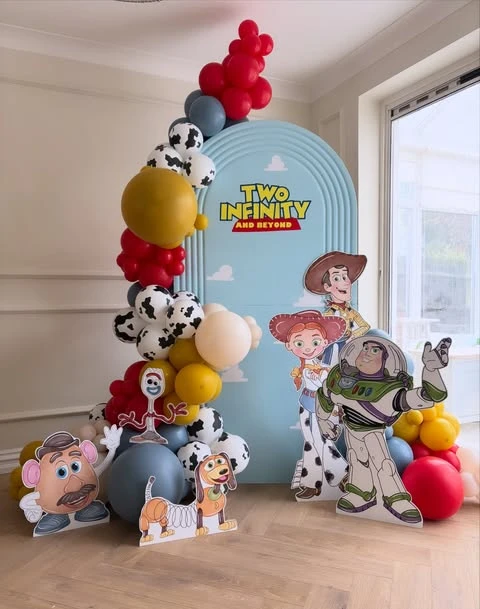 Character Sky Backdrop Station toy story birthday party ideas