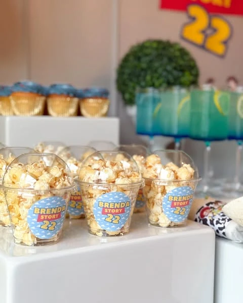 Cloud Patterned Snack Cups toy story birthday party ideas