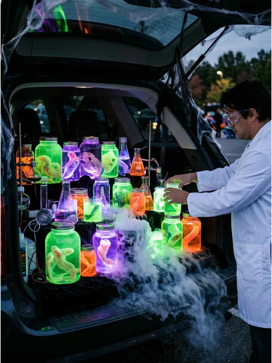 8. Neon Glowing Specimen Lab
