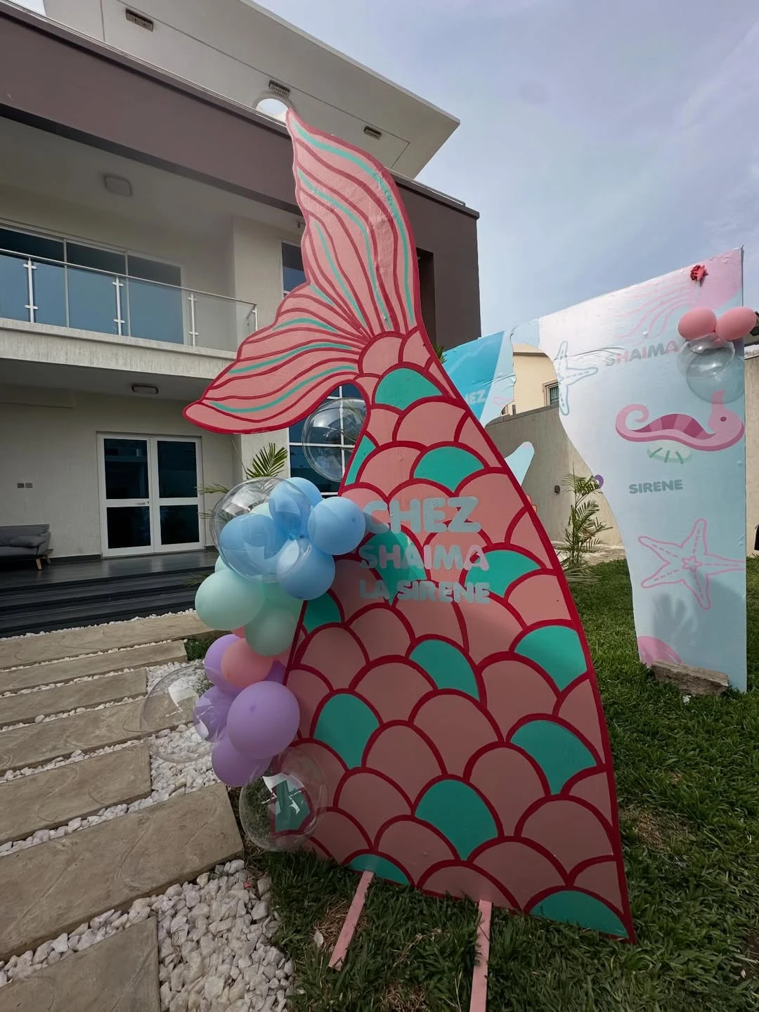 Custom Outdoor Welcome Signage under the sea birthday party
