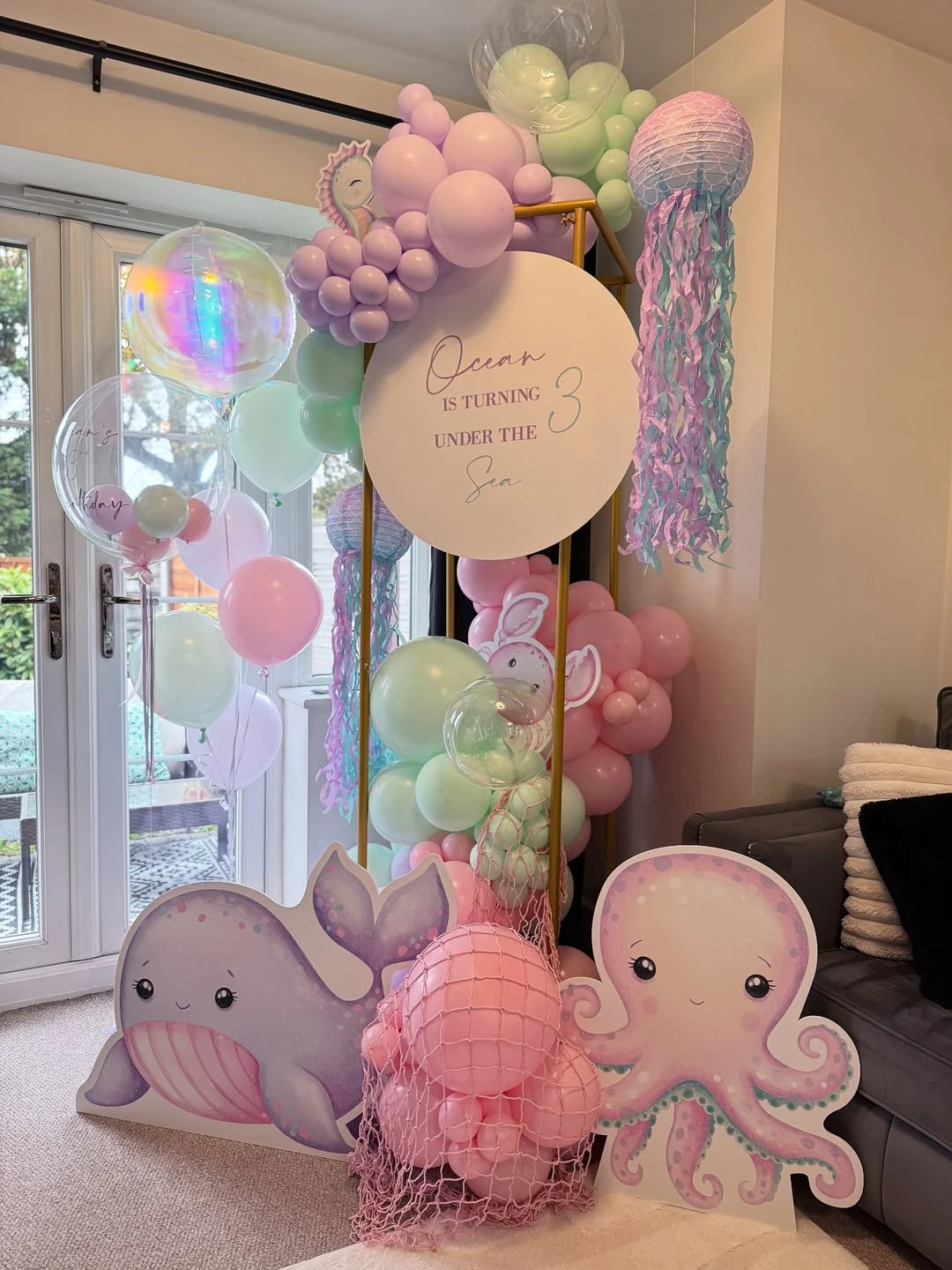 Whimsical Pastel Welcome Nooks under the sea birthday party