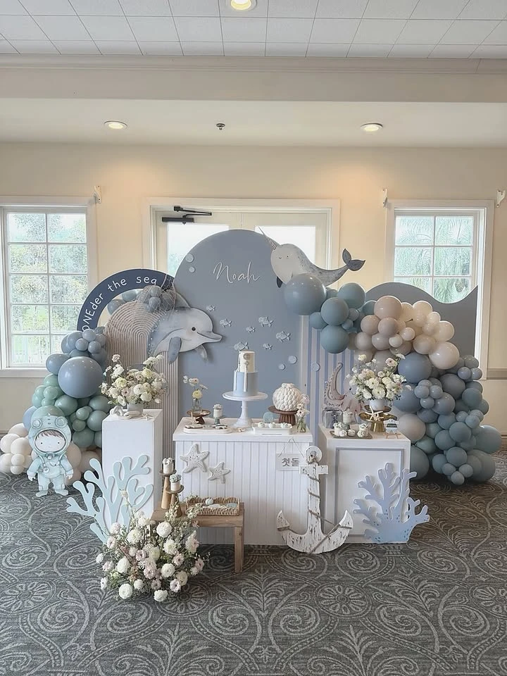 Dimensional Sea Life Scenery under the sea birthday party
