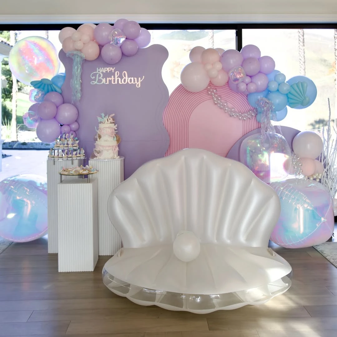 Iridescent Shell Focal Points under the sea birthday party