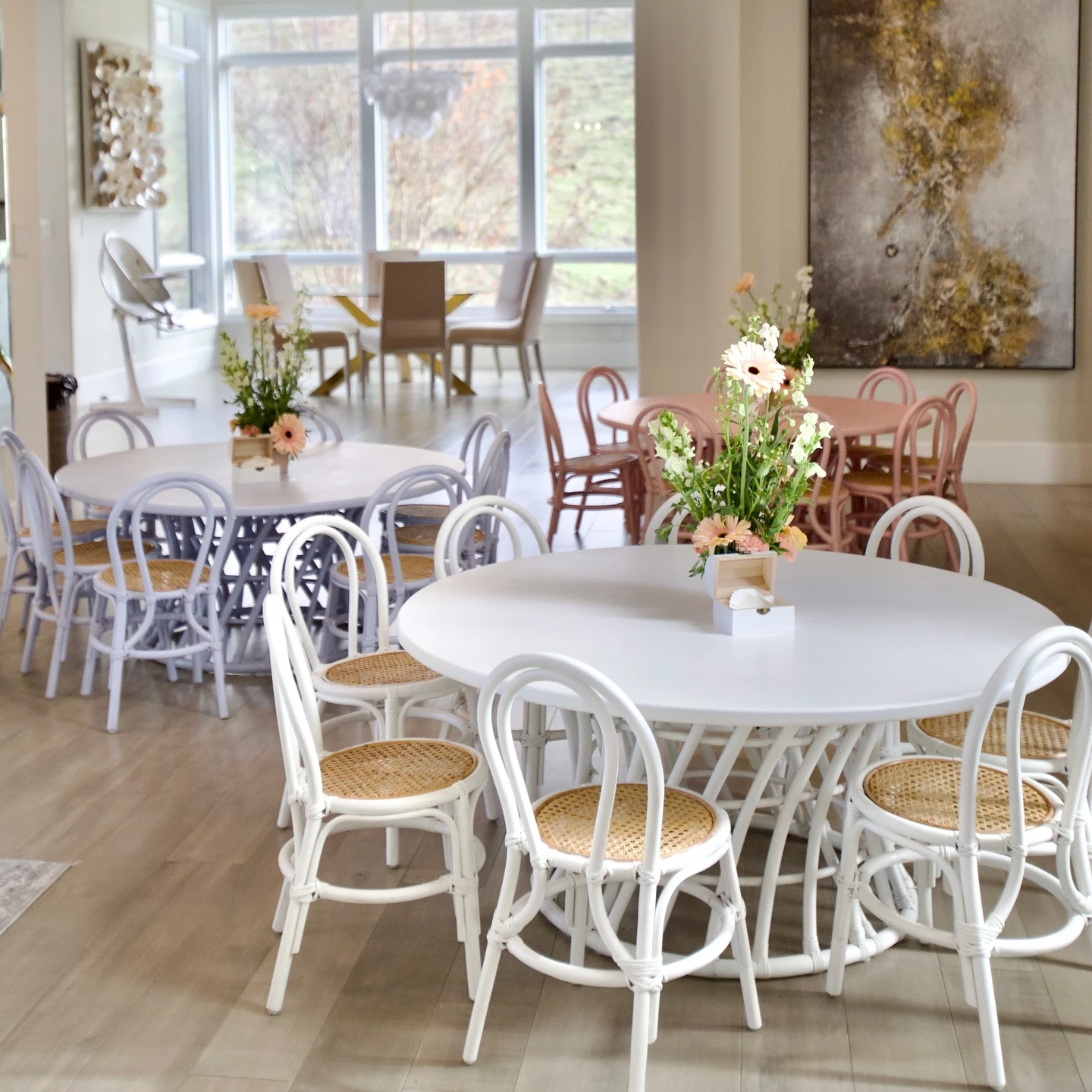 Airy Pastel Seating Layouts under the sea birthday party