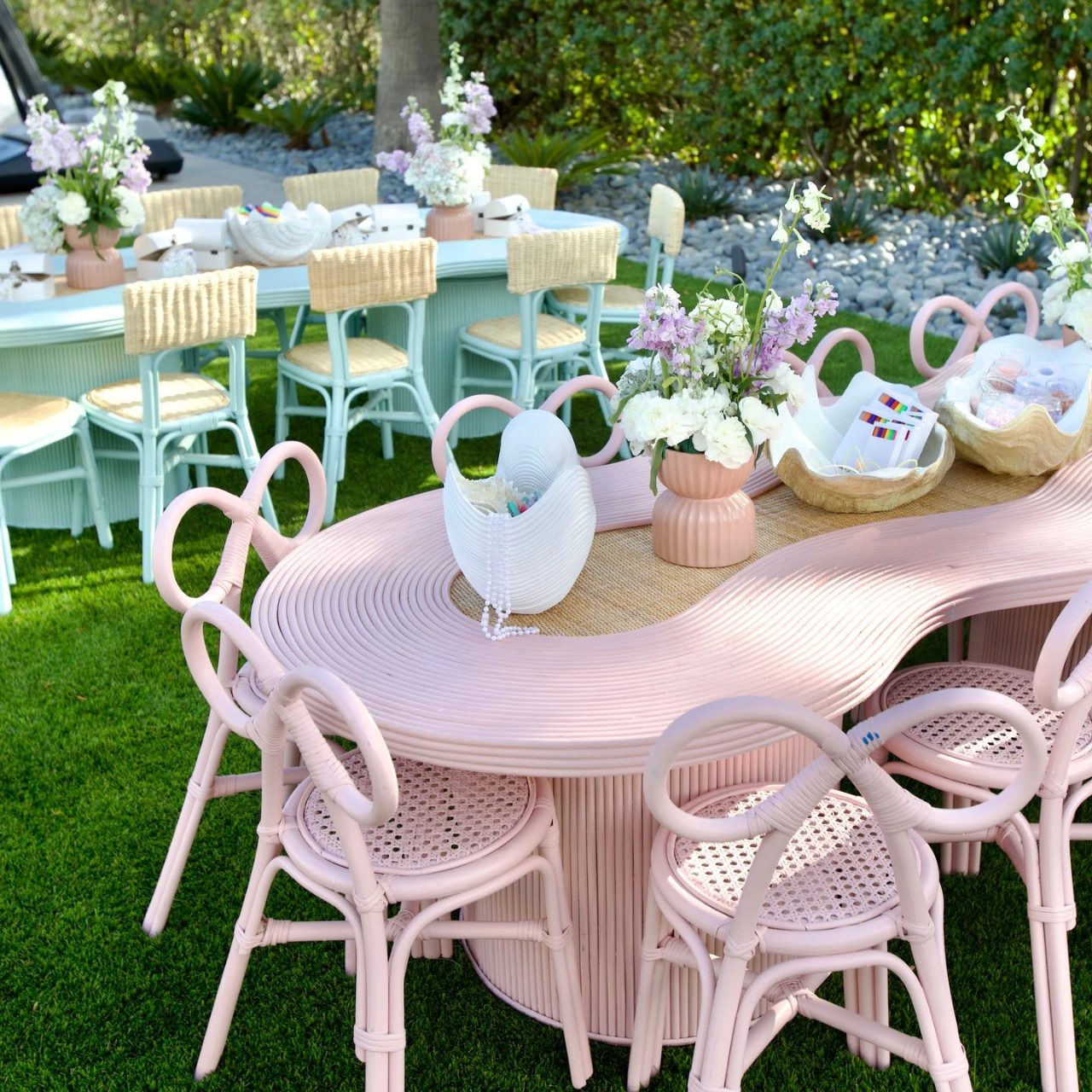 Organic Wave Table Layouts under the sea birthday party