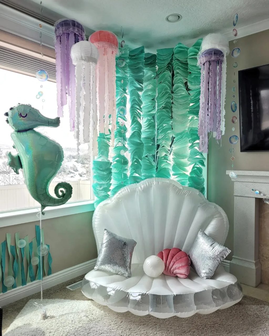Vertical Streamer Seascape Nooks under the sea birthday party