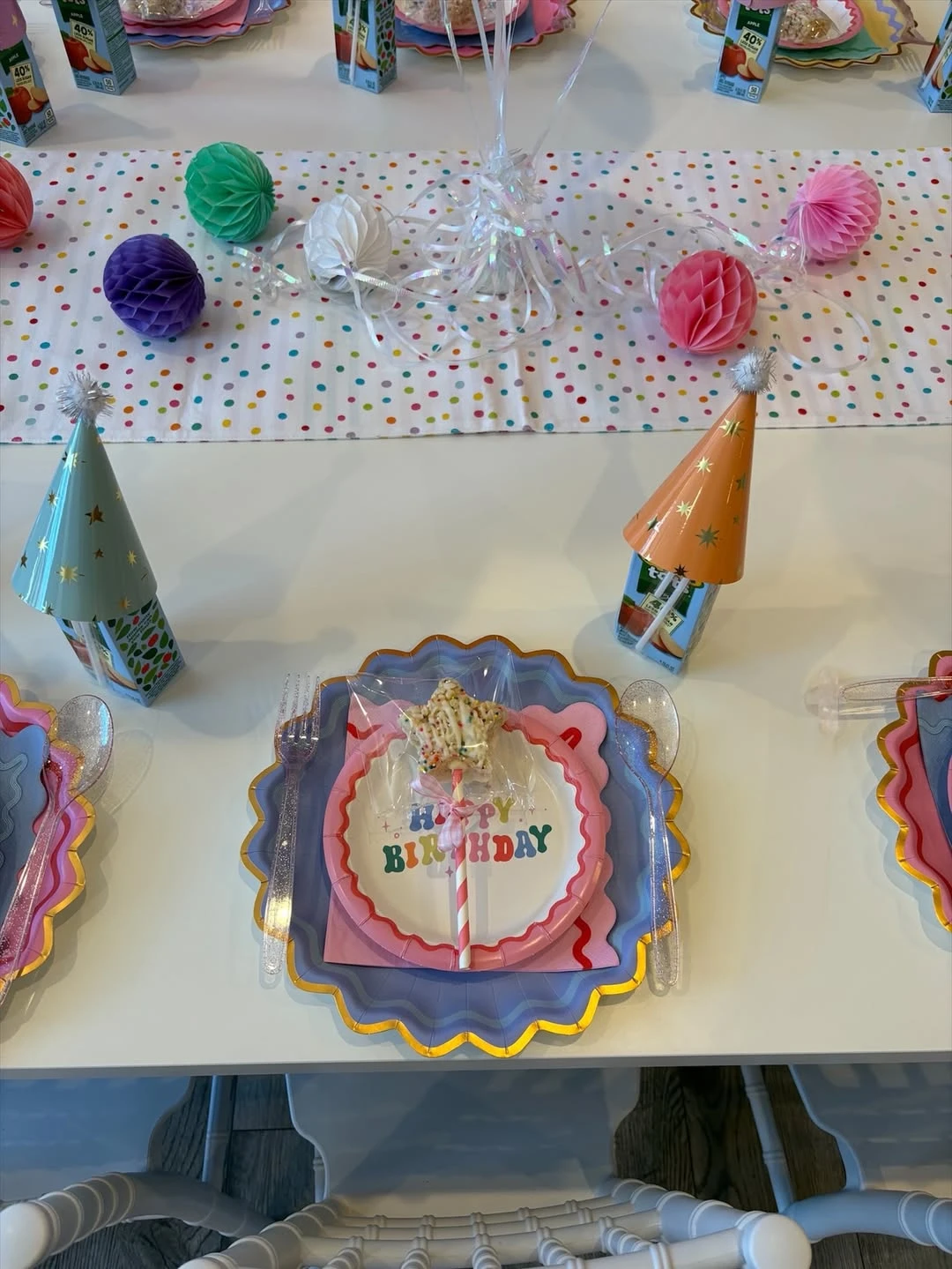 Scalloped Pastel Plate Layering unicorn birthday party ideas