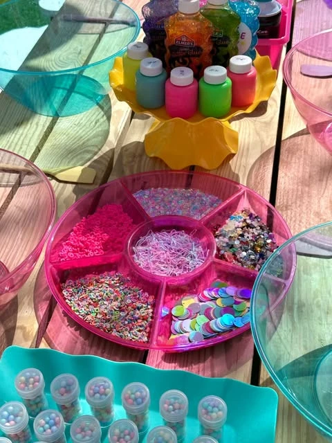 Cloud-Seated Crafting Stations unicorn birthday party ideas