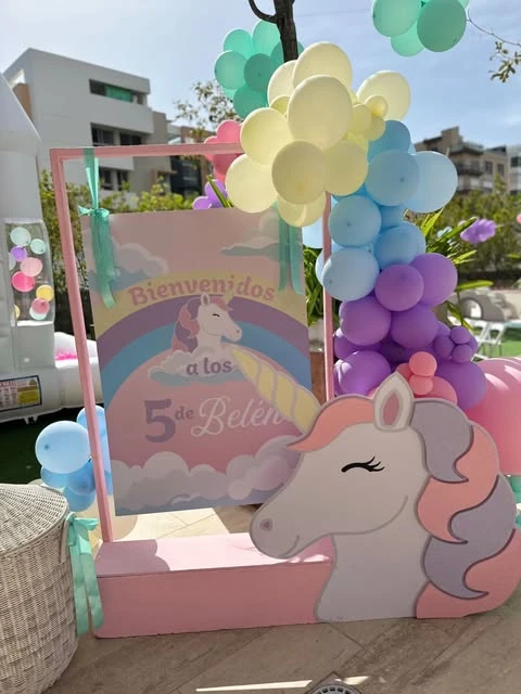 Character Welcome Signage Displays unicorn birthday party ideas