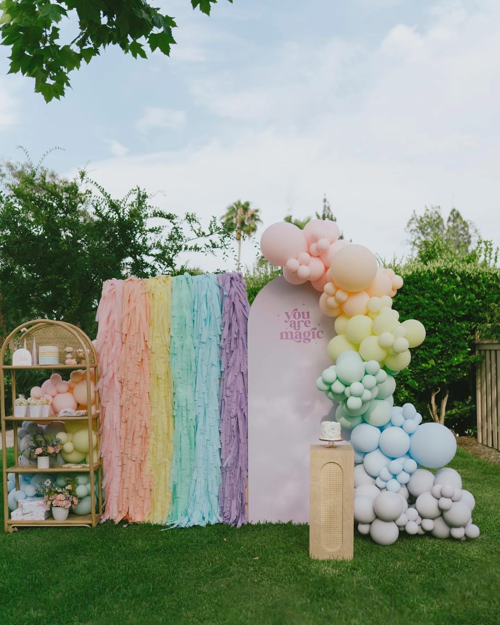 Multi-Textured Photo Backdrops unicorn birthday party ideas