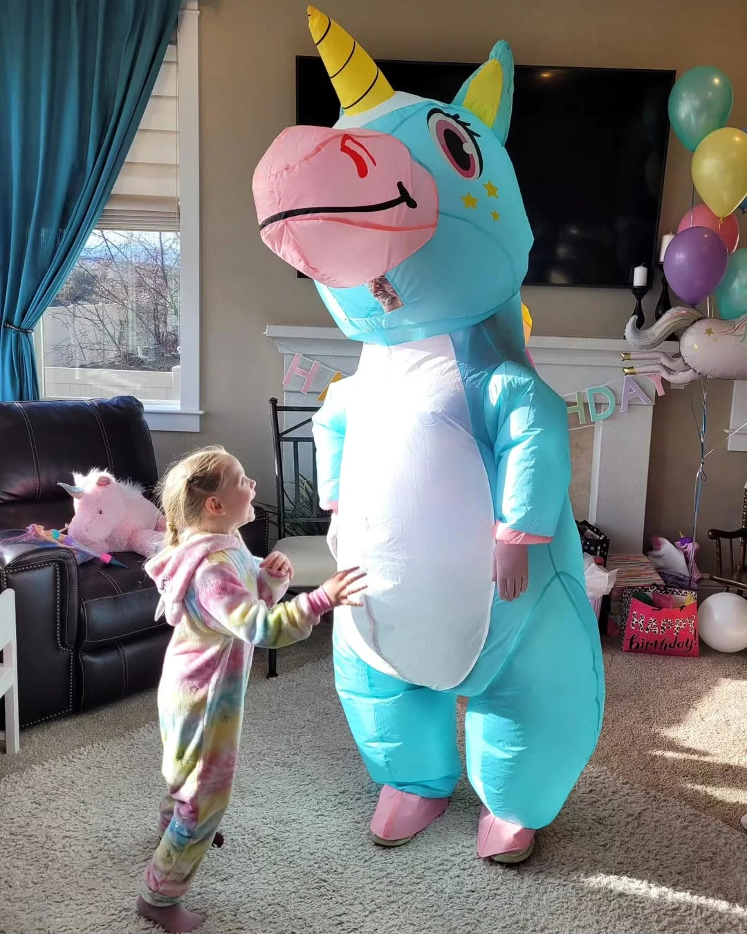 Giant Inflatable Character Appearances unicorn birthday party ideas