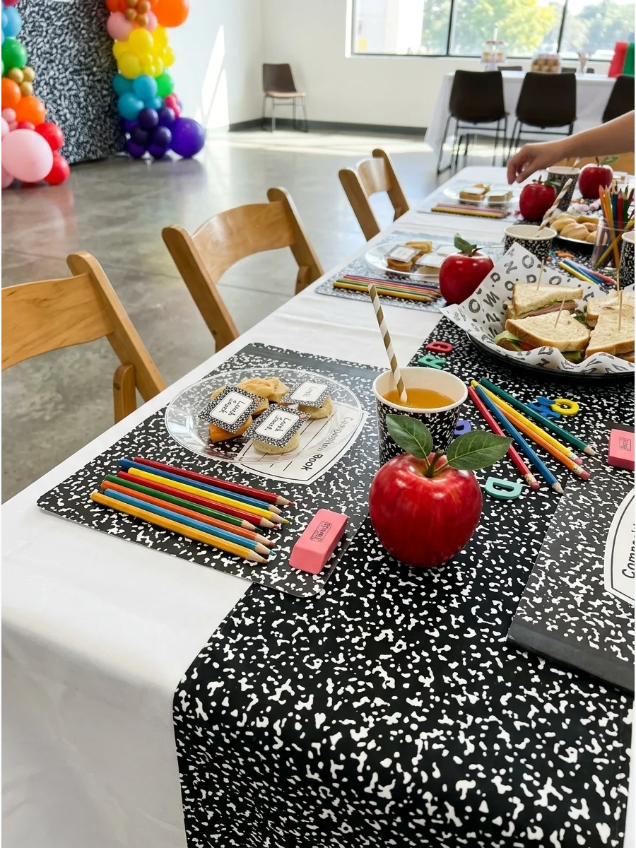 Composition Notebook Table back to school party