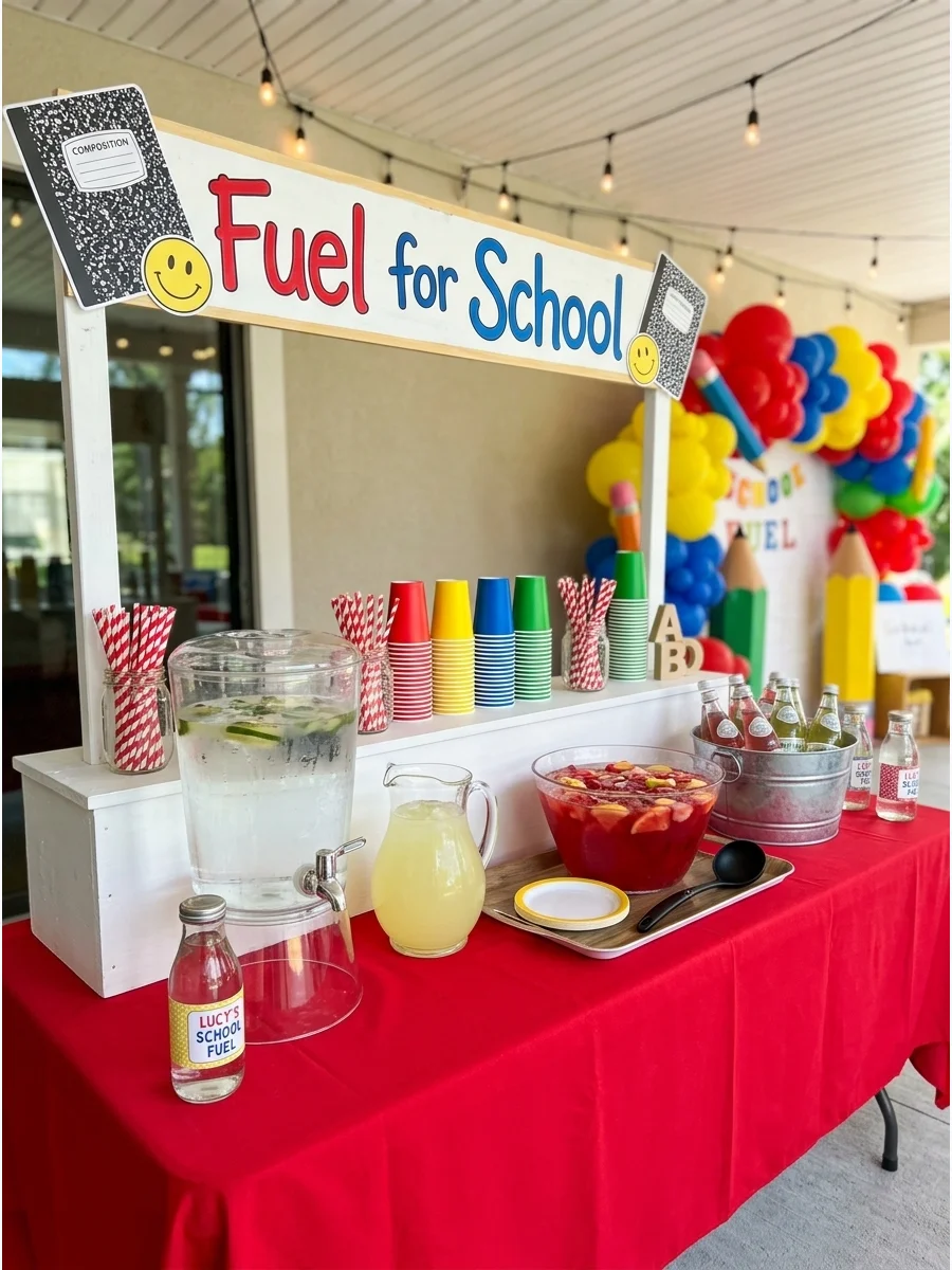 Main Party Table back to school party