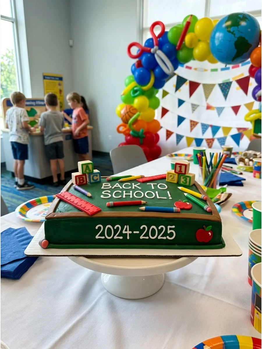 Chalkboard Back-to-School Cake support view 1