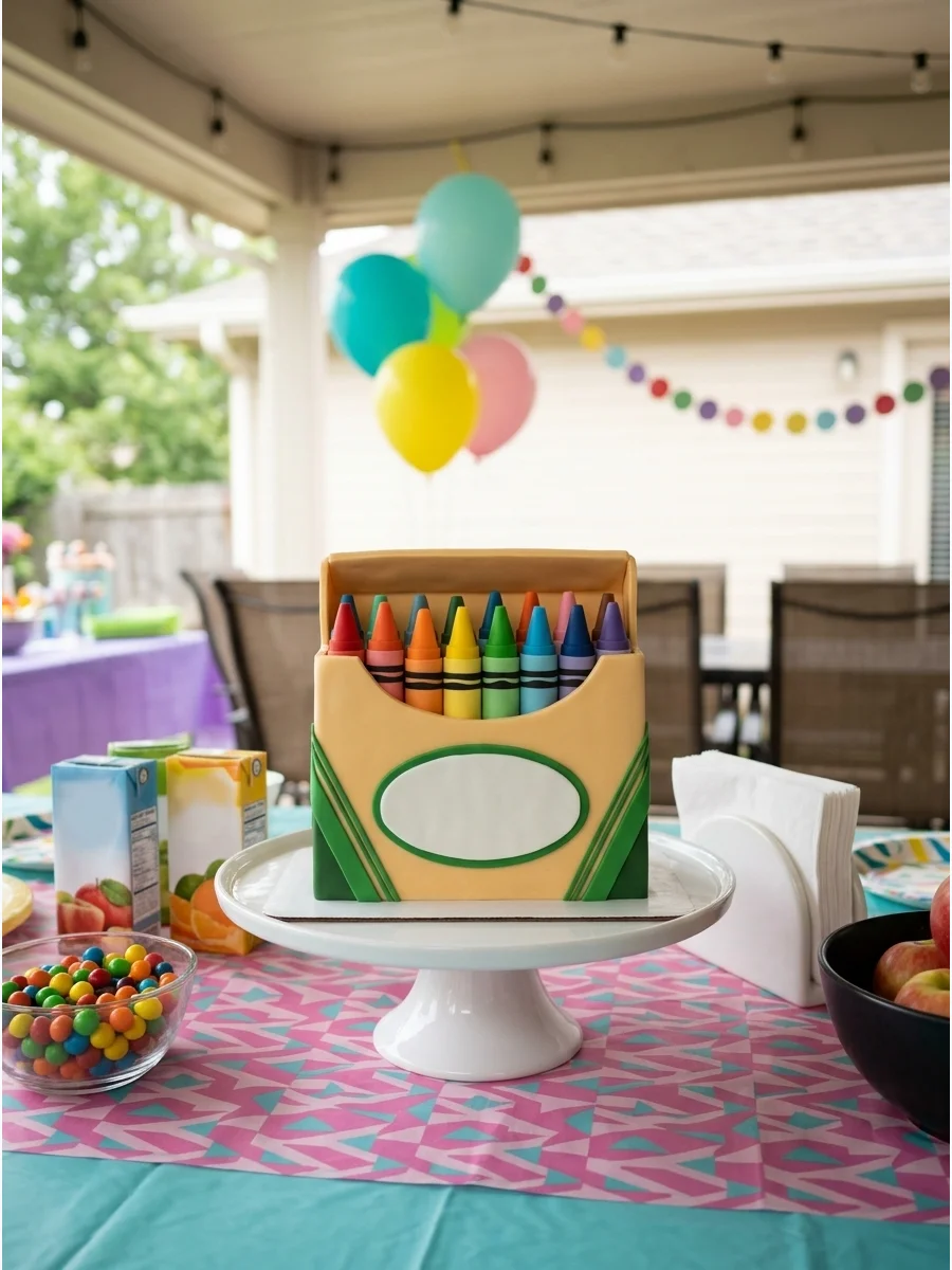 Crayon Box Cake support view 1