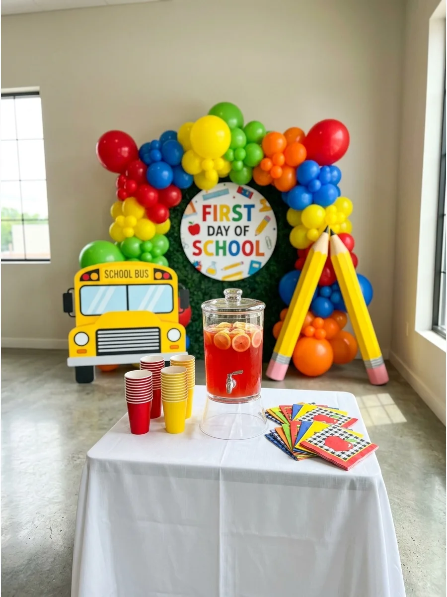 Theme Drink Station back to school party